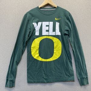 Nike Oregon Ducks Shirt Men's Small Green Yellow Standard Fit Long Sleeve